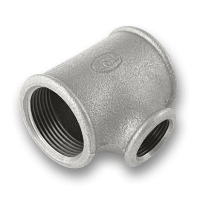 ½ - 4" Galvanized Malleable Iron Reducing Tee Fitting