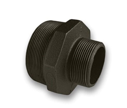 ½ - 2" Black Malleable Iron Reducing Hexagon Nipple Fitting