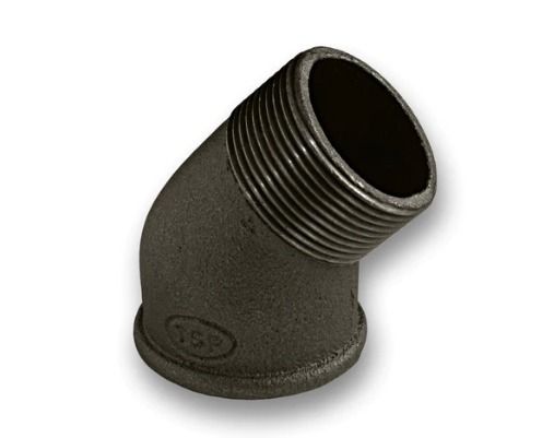 ½ - 2" Black Malleable Iron Male/Female 45° Elbow Fitting