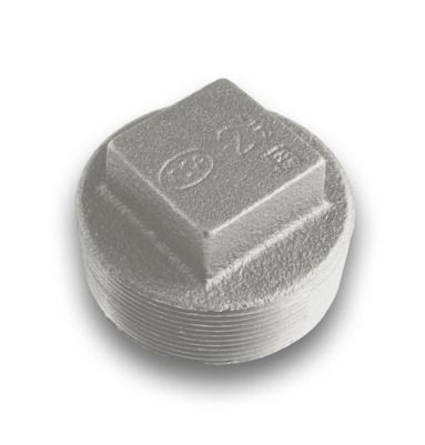 ¼ - 4" Galvanized Malleable Iron Square Head Plug Fitting