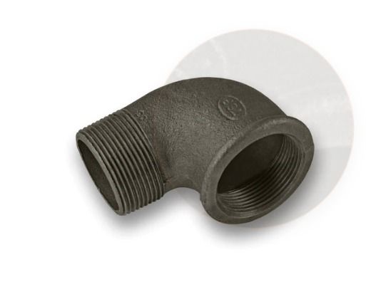 ½ - 2" Black Malleable Iron Male/Female 45° Elbow Fitting
