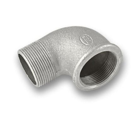 ¼ - 4" Galvanized Malleable Iron Male/Female 90° Elbow Fitting