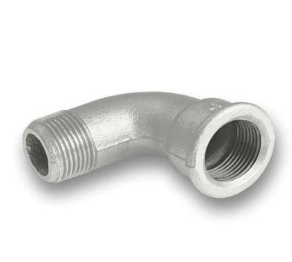 ½ - 2" Galvanized Malleable Iron Male/Female 90° Bend Fitting